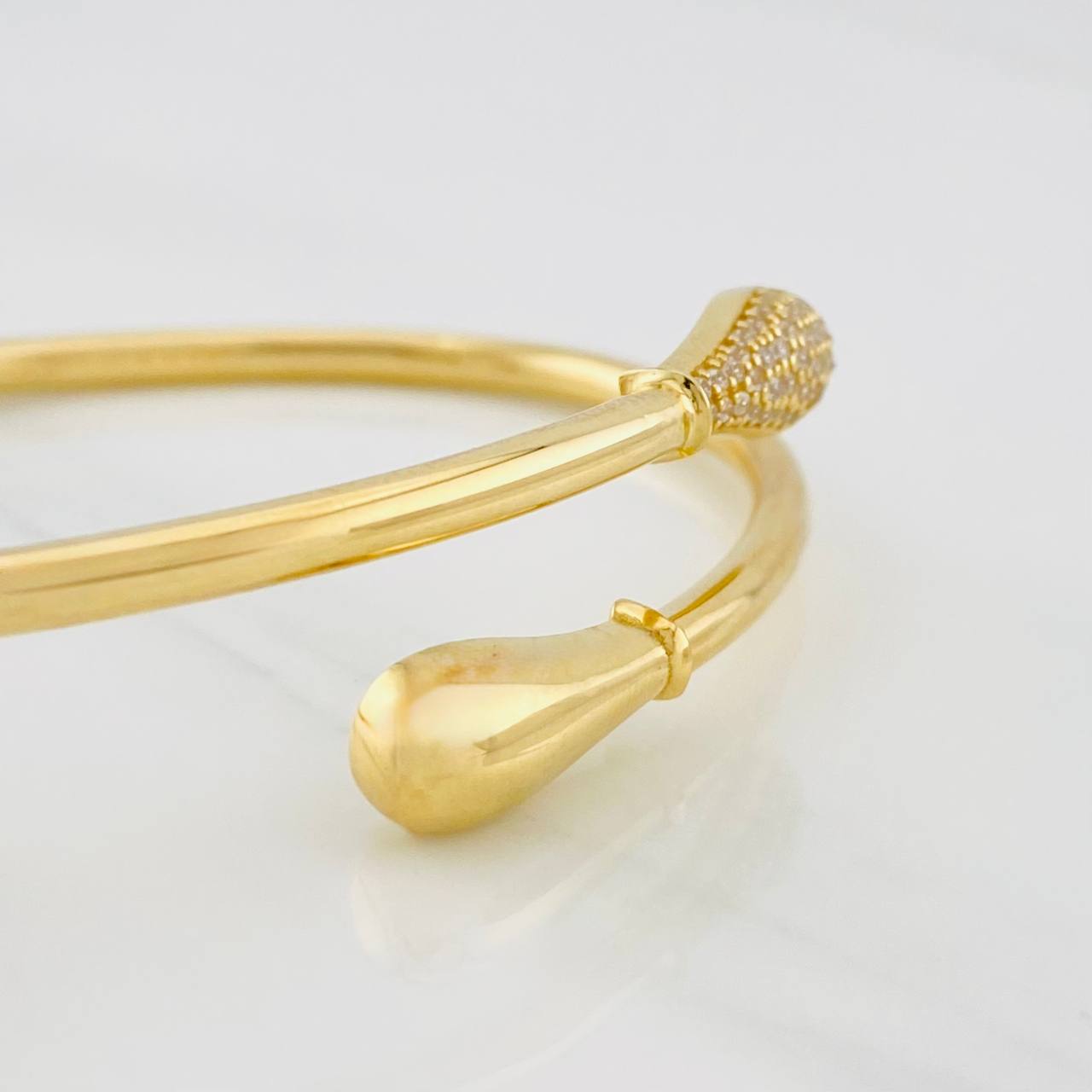 Pulso Aro Gotas 10.95g / 19cm / 3mm Oro Amarillo 18K