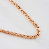 Cadena Veneciana Cuadrada 17g / 60cm / 4.44mm Oro Rosa 18K