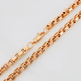 Cadena Veneciana Cuadrada 17g / 60cm / 4.44mm Oro Rosa 18K