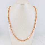 Cadena Veneciana Cuadrada 17g / 60cm / 4.44mm Oro Rosa 18K