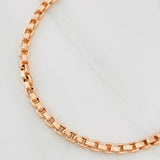 Pulso Veneciano Cuadrado 6.9g / 21.5cm / 4.56mm Oro Rosa 18K