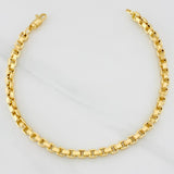 Pulso Veneciano Cuadrado 7g / 21.6cm / 4.44mm Oro Amarillo 18K