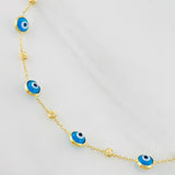Pulso Aro Seguido Ojos Turcos 2.2g / 19.7cm / 0.85mm Oro Amarillo 18K