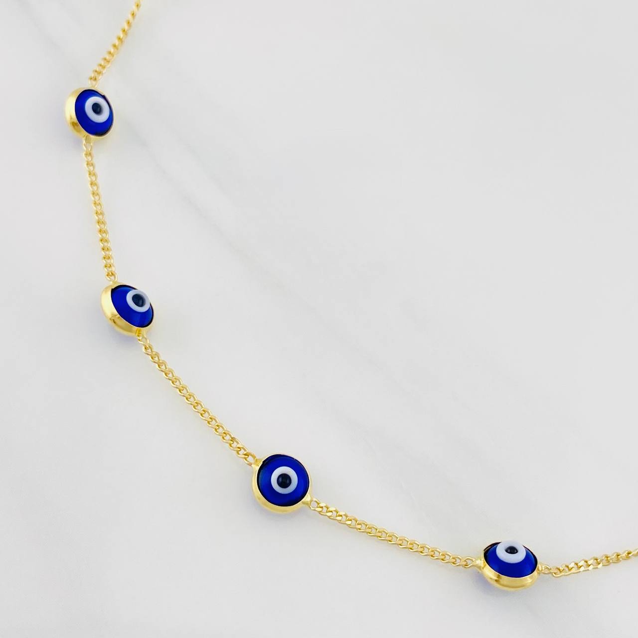 Pulso Cubano Ojos Turcos 2.25g / 19.7cm / 1.03mm Oro Amarillo 18K