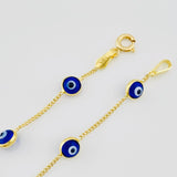 Pulso Cubano Ojos Turcos 2.25g / 19.7cm / 1.03mm Oro Amarillo 18K