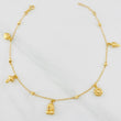 Tobillera Aro Seguido Figuras 3.55g / 25cm / 1.33mm Oro Amarillo 18K