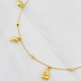 Tobillera Aro Seguido Figuras 3.55g / 25cm / 1.33mm Oro Amarillo 18K