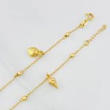 Tobillera Aro Seguido Figuras 3.55g / 25cm / 1.33mm Oro Amarillo 18K
