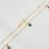 Cadena Aro Seguido Ojos Turcos 2g / 40cm / 1.36mm Oro Amarillo 18K