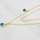 Cadena Aro Seguido Ojos Turcos 2g / 40cm / 1.36mm Oro Amarillo 18K