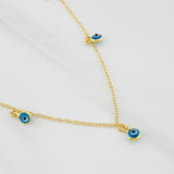 Cadena Aro Seguido Ojos Turcos 2g / 40cm / 1.36mm Oro Amarillo 18K