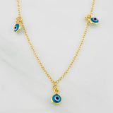 Cadena Aro Seguido Ojos Turcos 2g / 40cm / 1.36mm Oro Amarillo 18K
