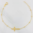 Pulso Modulable Aro Seguido Cruz 1.5g / 18.1cm - 16.3cm / 0.84mm Oro Amarillo 18K