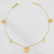 Tobillera Aro Seguido Figuras 2.65g / 24.8cm / 1mm Oro Amarillo 18K