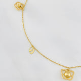 Tobillera Aro Seguido Figuras 2.65g / 24.8cm / 1mm Oro Amarillo 18K