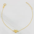 Pulso Modulable Aro Seguido Corazón 0.9g / 18.9cm - 16.7cm / 0.83mm Oro Amarillo 18K