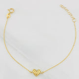 Pulso Modulable Aro Seguido Corazon 0.85g / 18.5cm - 16.3cm / 0.85mm Oro Amarillo 18K