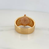 Anillo Brujula Estrella Cardinal 10gr / T11 / Tres Oros 18K $