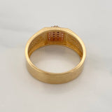Anillo Signo Peso 6.7gr / T10 / Tres Oros 18K
