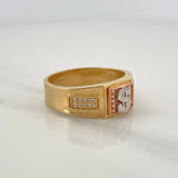 Anillo Signo Peso 6.7gr / T10 / Tres Oros 18K