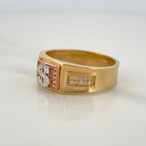 Anillo Signo Peso 6.7gr / T10 / Tres Oros 18K