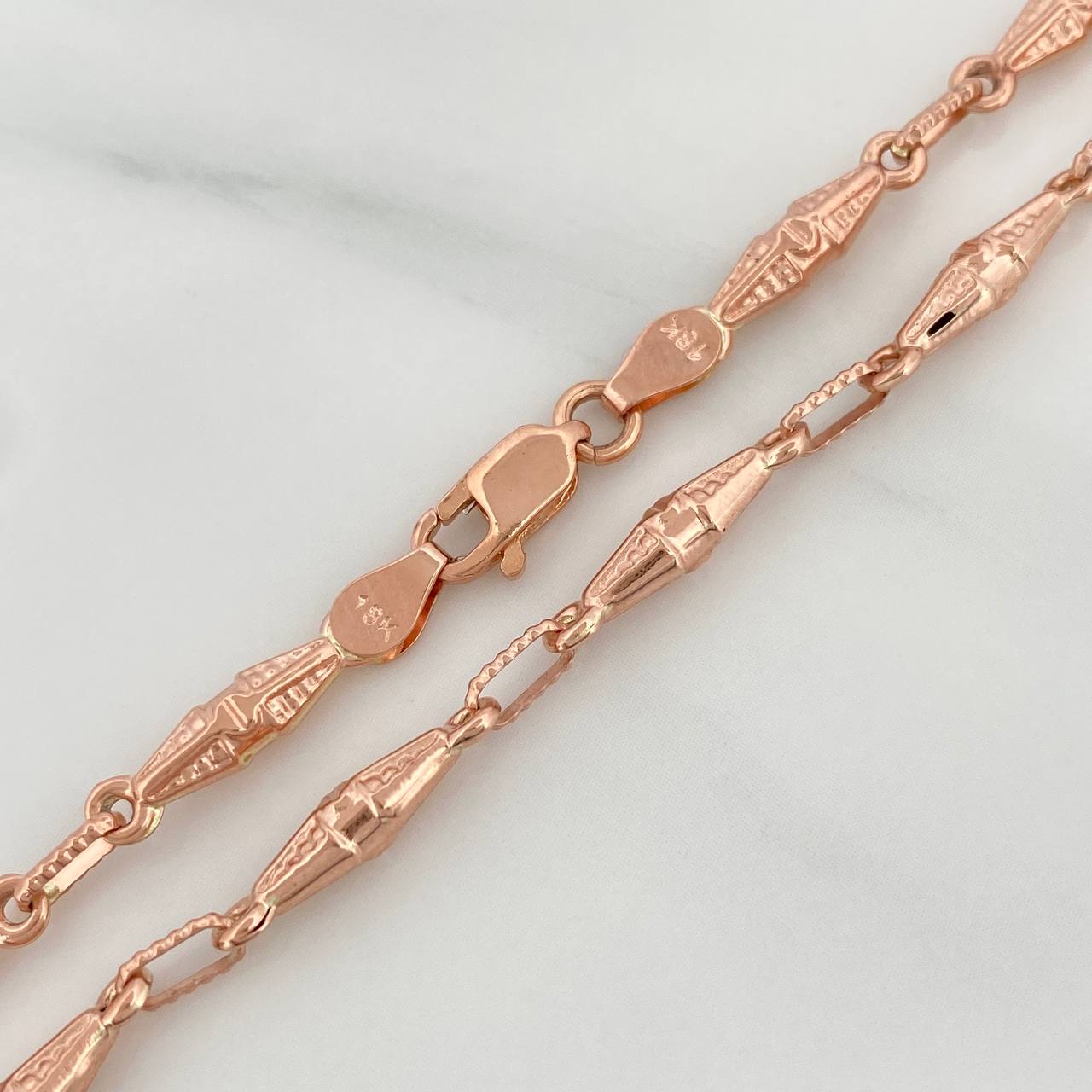 Pulso Rustico Dubai 3.75gr / 20cm / 1.5mm Oro Rosa 18K %