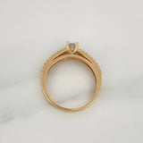 Anillo Solitario Puente 3.2gr / T7 / Oro Amarillo 18K %