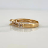 Anillo Solitario Puente 3.2gr / T7 / Oro Amarillo 18K %