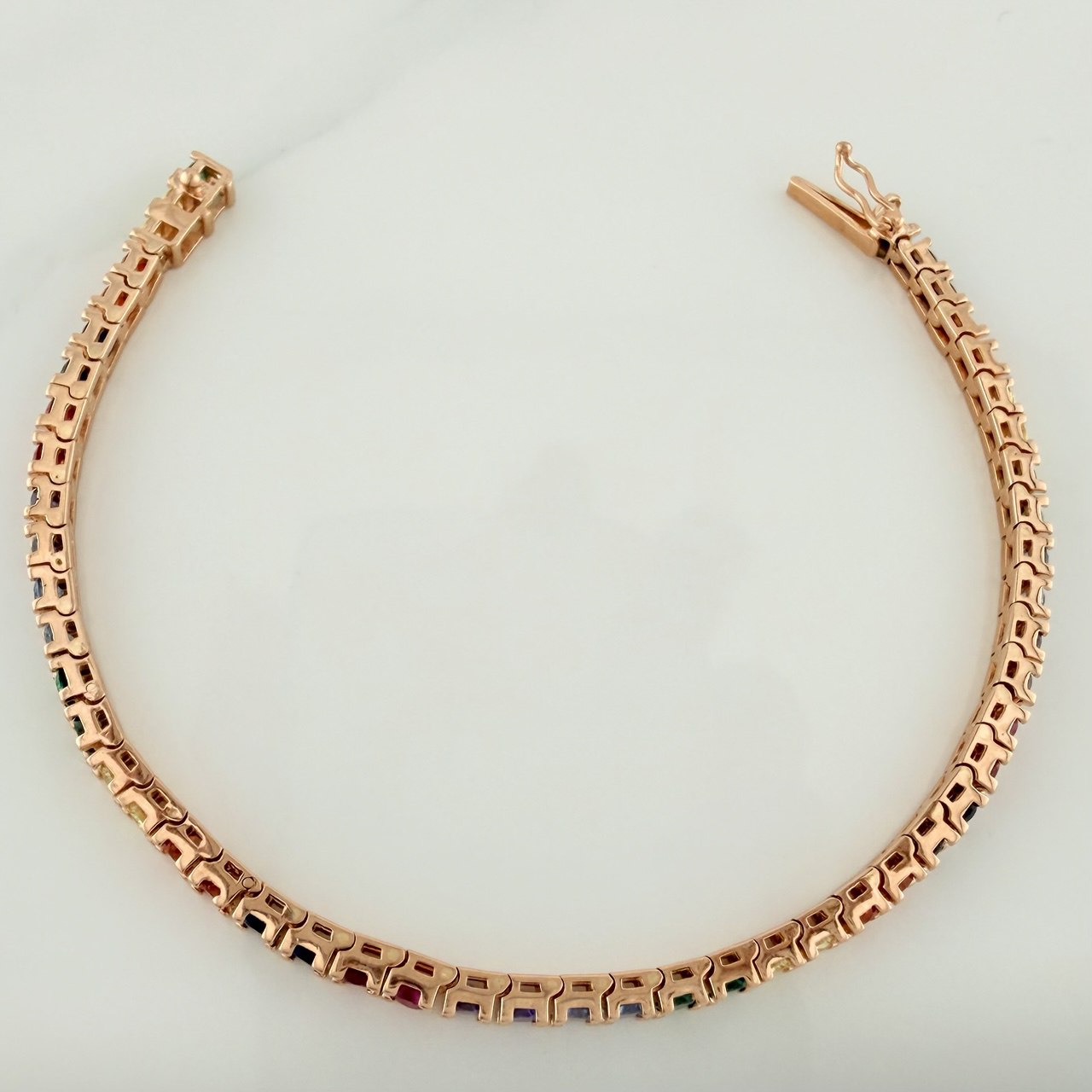 Pulso Tennis 13.25gr / 17.5cm / 3.2mm Oro Rosa 18K