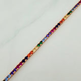 Pulso Tennis 13.25gr / 17.5cm / 3.2mm Oro Rosa 18K