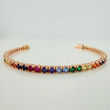 Pulso Tennis 13.25gr / 17.5cm / 3.2mm Oro Rosa 18K