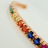 Pulso Tennis 13.25gr / 17.5cm / 3.2mm Oro Rosa 18K