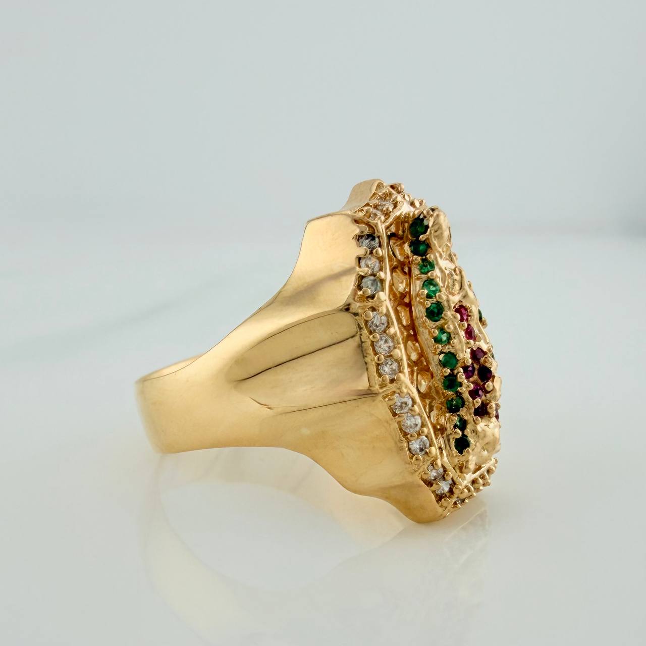 Anillo Virgen de Guadalupe 8.8gr / T10 1/4 / Oro Amarillo 18K $