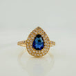 Anillo Halo Gota 2.55gr / T6 / Oro Amarillo 18K $