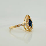 Anillo Halo Gota 2.55gr / T6 / Oro Amarillo 18K $