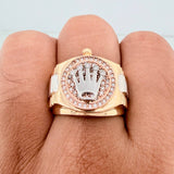 Anillo Corona 10.55gr / T7 3/4 / Tres Oros 18K