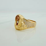 Anillo Rostro De Cristo 8.2gr / T11 1/4 / Tres Oros 18K