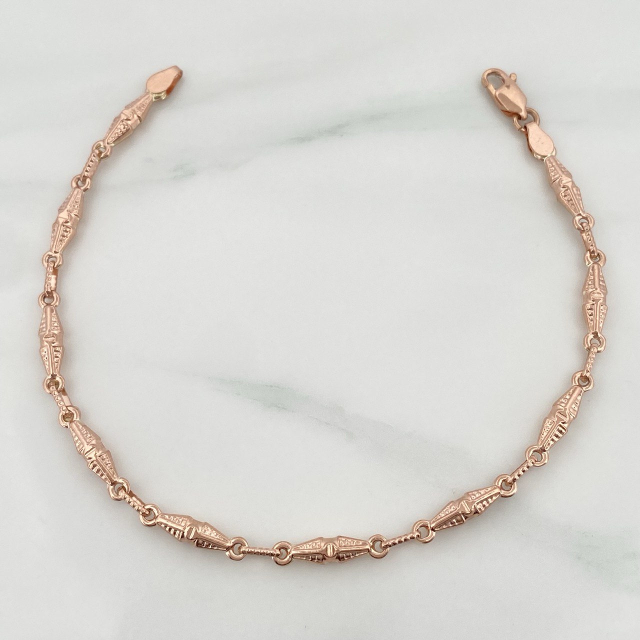 Pulso Rustico Dubai 3.75gr / 20cm / 1.5mm Oro Rosa 18K %