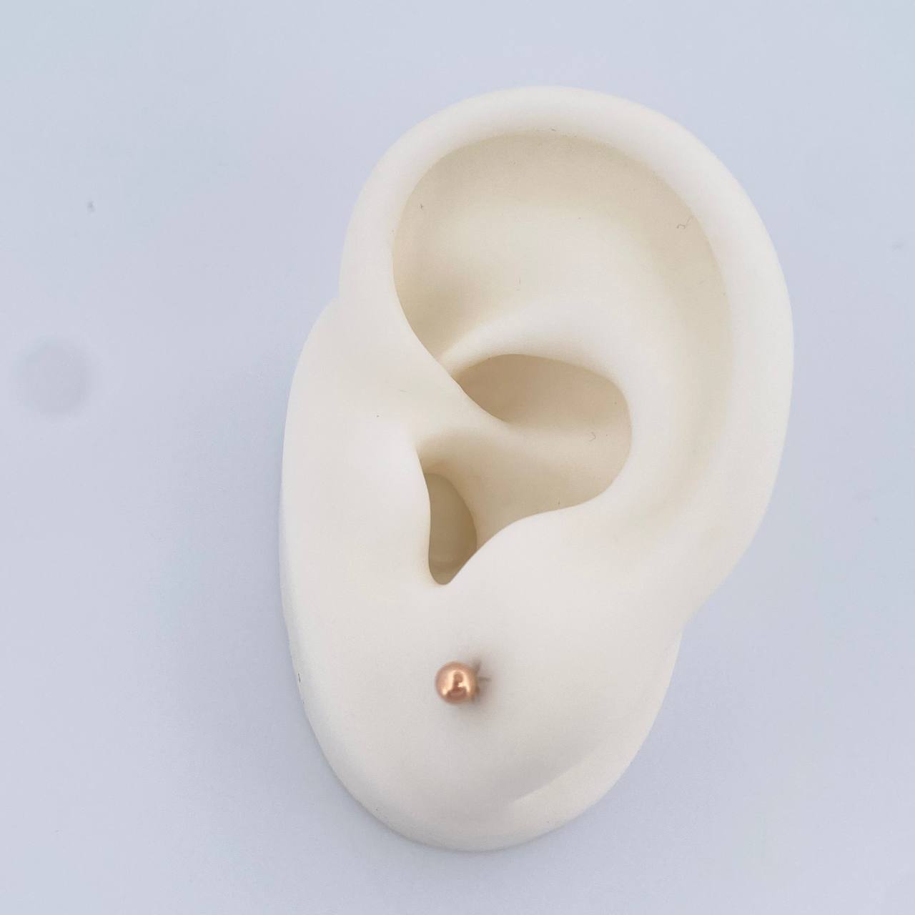 Topos Bola Lisa 0.4gr / 3mm Oro Rosa 18K %