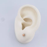 Topos Bola Lisa 0.45gr / 3mm Oro Rosa 18K %