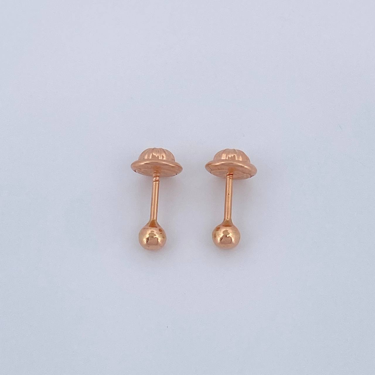 Topos Bola Lisa 0.4gr / 3mm Oro Rosa 18K %