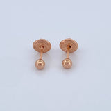 Topos Bola Lisa 0.4gr / 3mm Oro Rosa 18K %