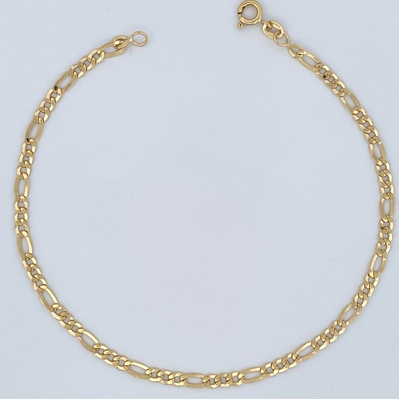 Tobillera Figaro 2.75gr / 25cm / 3.2mm Oro Amarillo +1 18K %