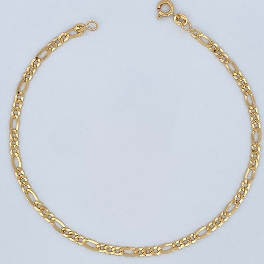 Tobillera Figaro 2.75gr / 25cm / 3.2mm Oro Amarillo +1 18K %