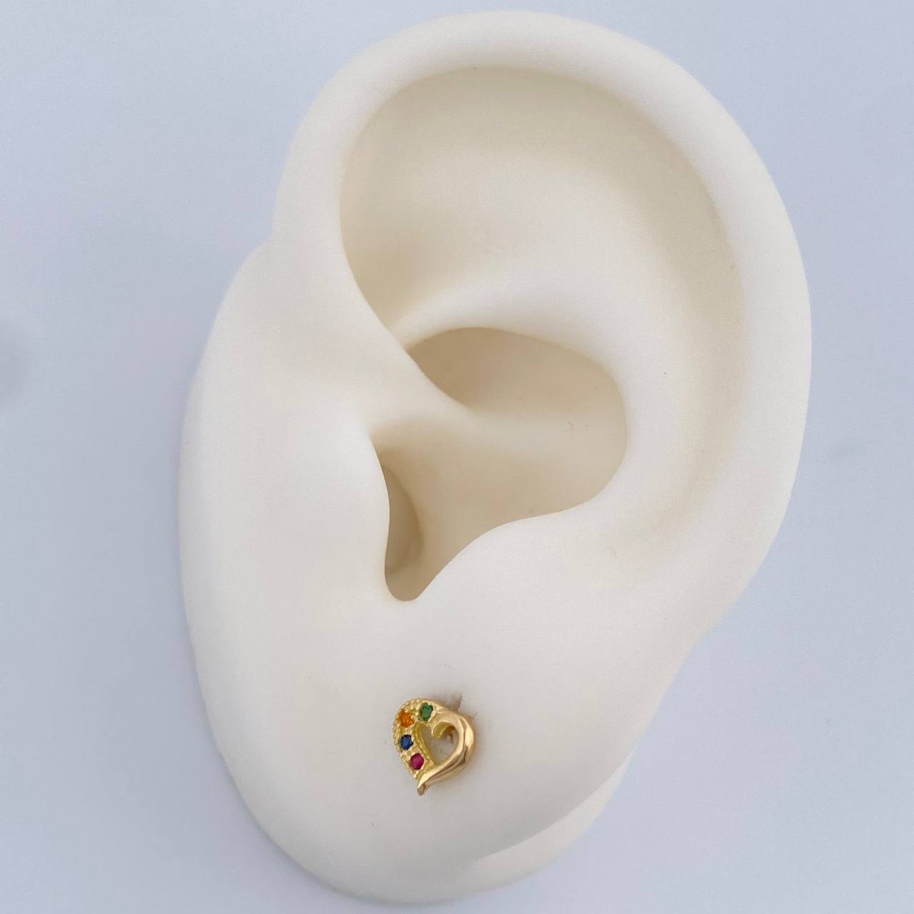 Topos Corazón 0.8gr / 5.8mm Oro Amarillo 18K %