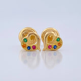 Topos Corazón 0.8gr / 5.8mm Oro Amarillo 18K %