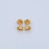 Topos Corazón 0.8gr / 5.8mm Oro Amarillo 18K %