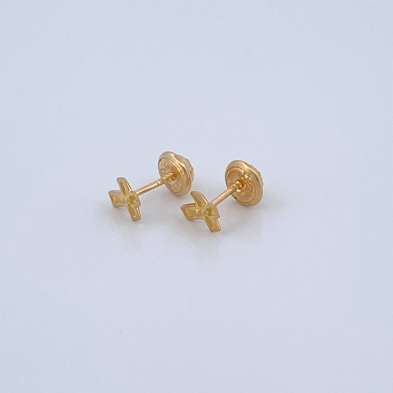 Topos Cruz Cristo 0.7gr / 5.2mm Oro Amarillo 18K %