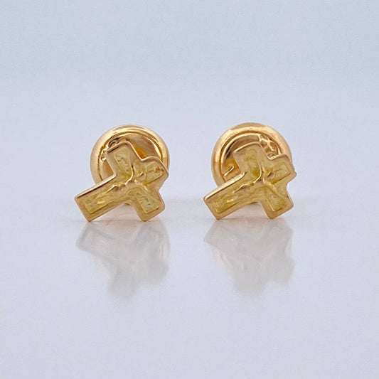 Topos Cruz Cristo 0.7gr / 5.2mm Oro Amarillo 18K %
