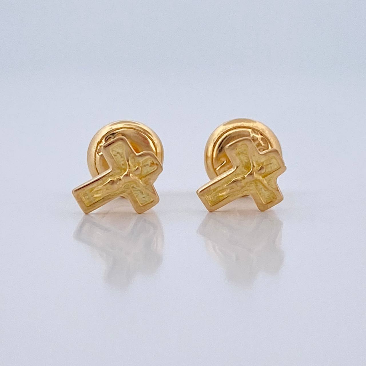 Topos Cruz Cristo 0.65gr / 5.22mm Oro Amarillo 18K %